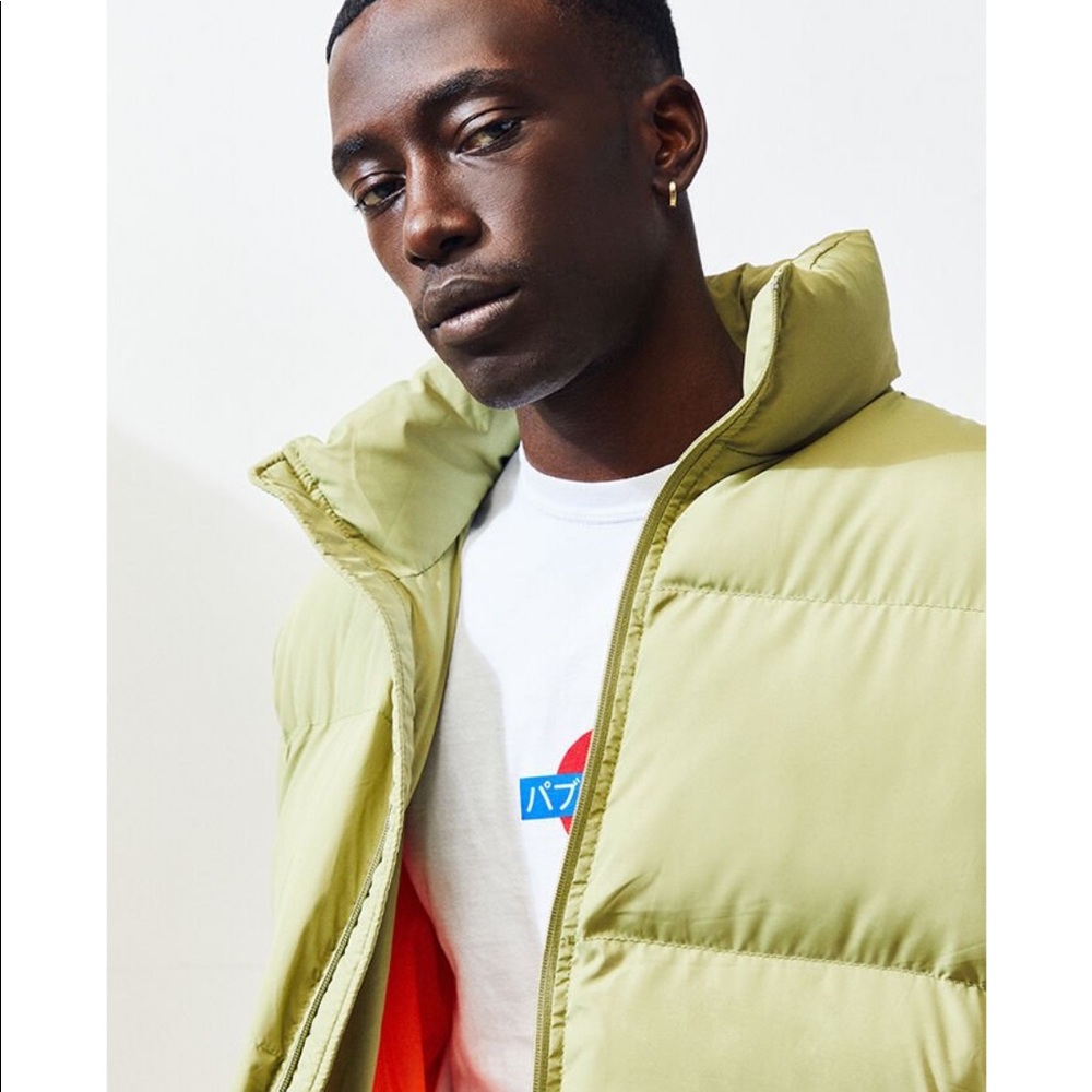 PacSun-Olive OS Solid Puffer Jacket